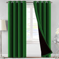 SELF JACQUARD BLACKOUT CURTAINS - GREEN image 0