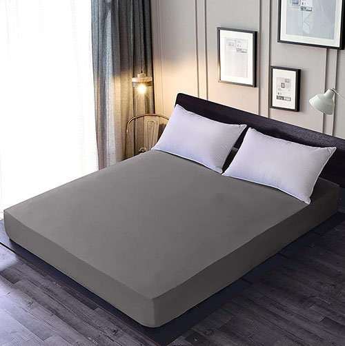 Terry Waterproof Mattress Protector Grey image 0