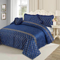 Luxury Elixir Velvet Bedset Blue ( 5 PCS ) image 0