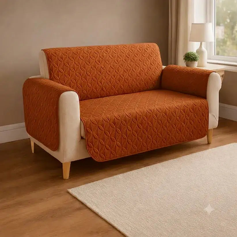 ULTRASONIC QUILTED SOFA RUNNER - COPPER image 0
