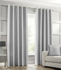 IMPORTED SILK CURTAINS - SILVER GREY image 0