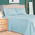 Plain Rich Cotton Bed Sheet Sky Blue image 0