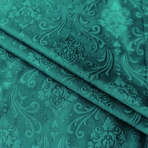 ZINC SELF PRINT VELVET CURTAINS - SET OF 2 PANELS image 2