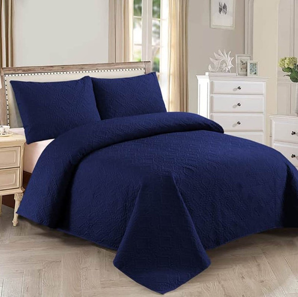 Pinsonic bedspread 3 pcs blue