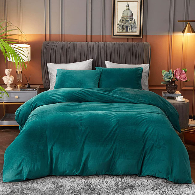 Velvet Duvet Cover Set zink